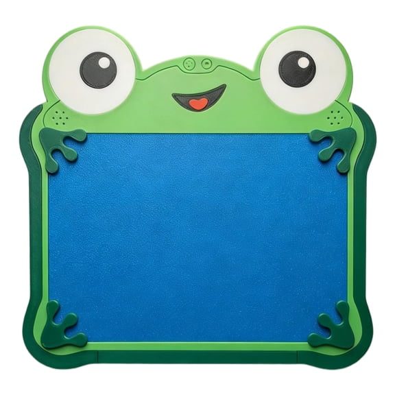 Children's Frog Drawing Tablet Reusable Writing Pad for School and Home Use 8 Inch Square Green Educational Activity Board for Kids Drawing and Lettering Pad