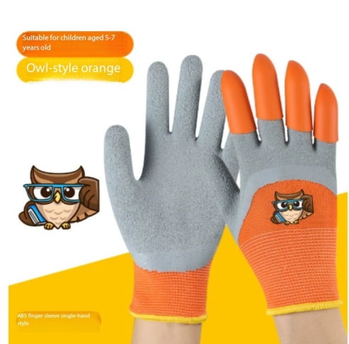 Children's Gardening and Sand Digging Gloves - 2 Pairs of Wear-Resistant, Non-Slip Latex Gloves for Ages 5-7