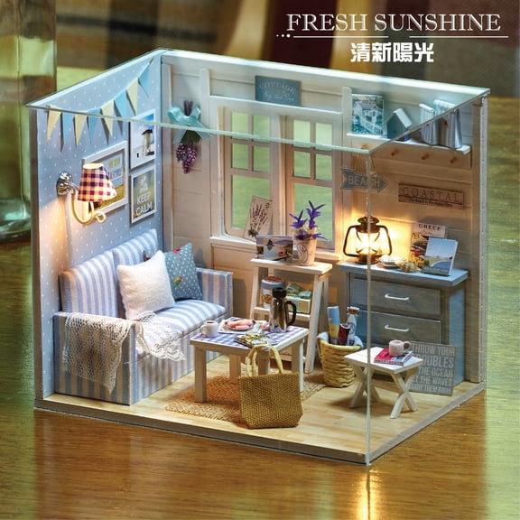 Children's Girls' Smart House DIY Model Mini Cottage Small House