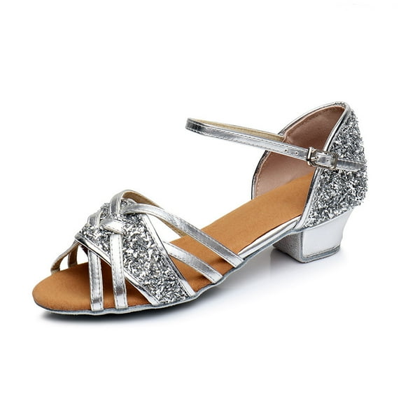Children's Girls Soft Sole Latin Dance Shoes - Perfect for Stage Performances
