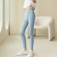 thumbnail image 1 of Children's Girls Sports Fitted Pants Summer Solid Color Breathable High Waisted Yoga Pants Toddler Girl's Long Trousers, 1 of 7