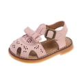 thumbnail image 1 of Children's Girls Summer Speep Toe Sandals Bow Flat Bottom Toddler Shoes For /Toddler Red 6 Months-9 Months, 1 of 5