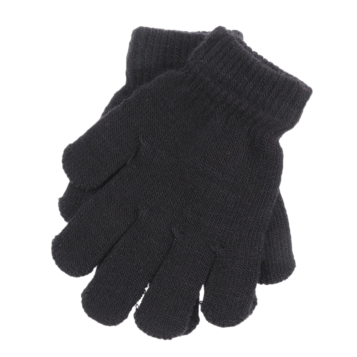 Children's Gloves Autumn and Winter Models Knitted Solid Color Five