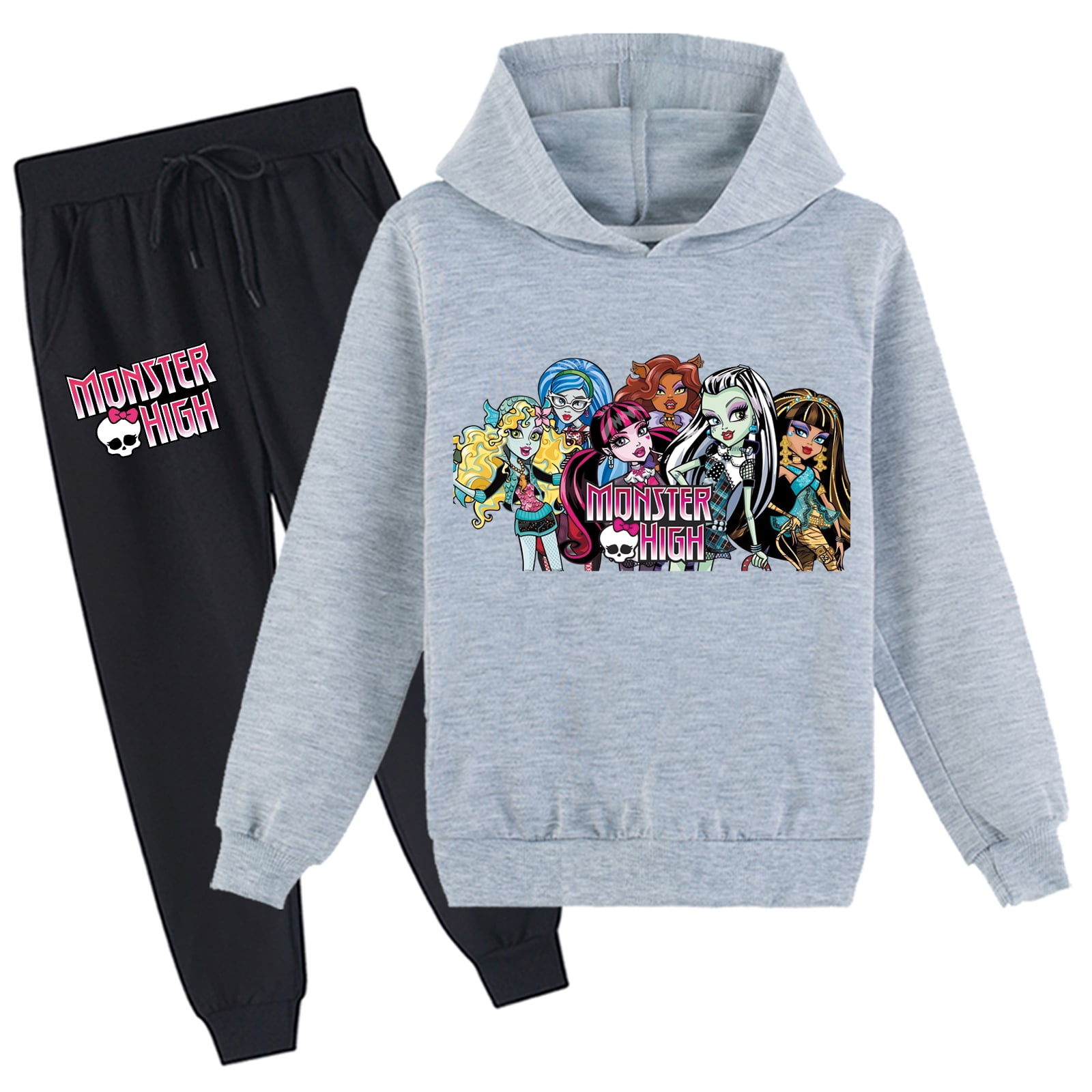 Children's Graphic Hoodie Set Monster High Pullover Hooded Sweatshirt ...