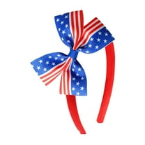 Elegant Bow Headband Hair Accessories for Girls and Children with Red Blue White Design