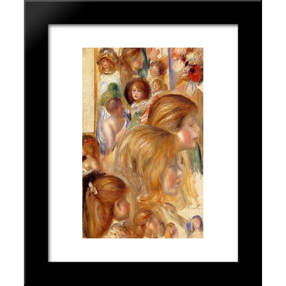 Children`s Heads 20x24 Framed Art Print by Renoir, Pierre Auguste