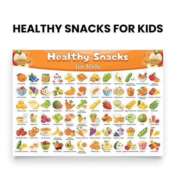 Children's Health Snack Poster Snack Creative Picture, Children's Fun Nutritional Food Guide Poster
