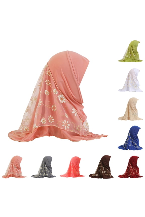 Children's Hijab Scarf Headwrap Muslim Style Comfortable Wear for Girls