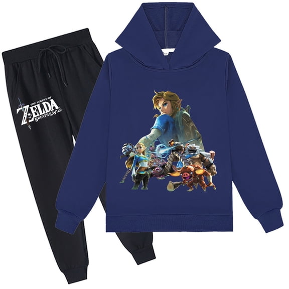 Children's Hoodie Sets Long Sleeve The Legend of Zelda Pullover Tops with Sweatpants Loose Fit Sport Sweatsuit