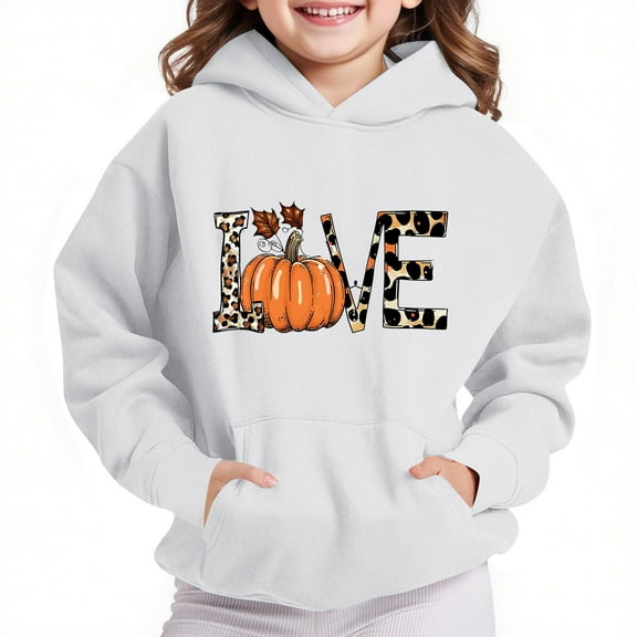 Children's Hoodies Sweatshirt Boys And Girls Casual Long Sleeve Hoodies Cute Oversized Fleece Pocket Sweatshirt Tops Fall Outfits Fashion Clothes