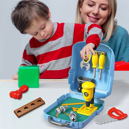 Mini Play House Toy Set Backpack Kitchen Beauty Salon Role Play Pretend Cooking Makeup Tool Kids Travel Carry On Dollhouse Pretend Play Mini Play House Toy