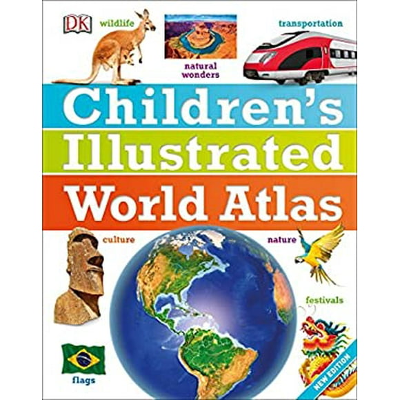 Pre-Owned Childrens Illustrated World Atlas  DK Reference Hardcover