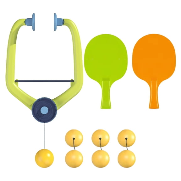 DYNWAVE Children's Indoor Hanging Table Tennis Training Device PingPong Trainer Parent Child Interaction Toy Exerciser for Door Frame Portable with 6 Balls