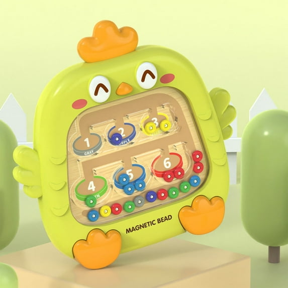 Magnetic Maze Drawing Board, Educational Chick Puzzle Toy, Color Number Learning Game, Fine Motor Skills Training, Montessori Toy For s Age 3+