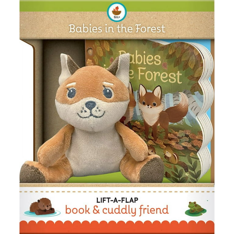 Children's Interactive Lift-A-Flap Board Book and Cuddly Plush Toy