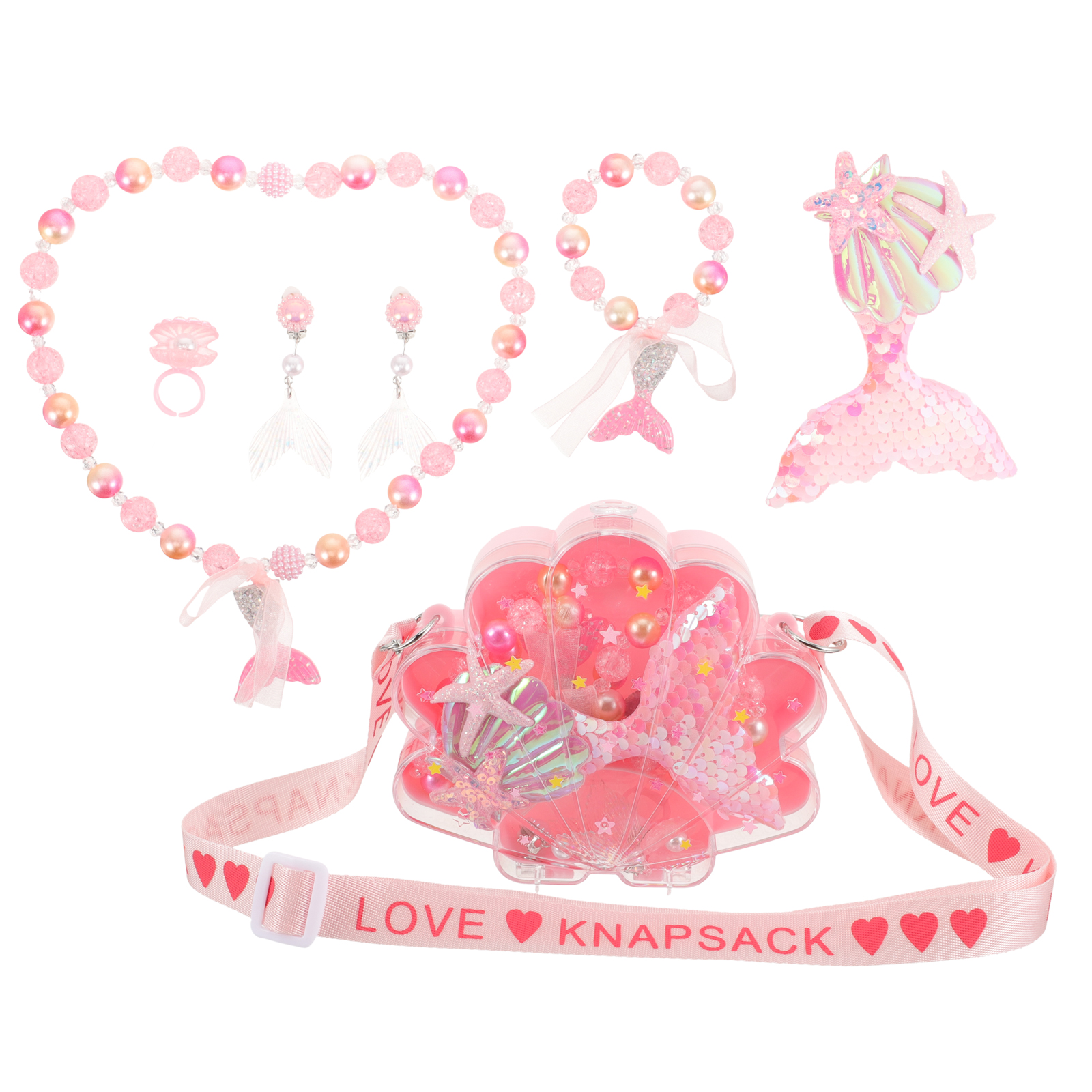 ALVINMA Children's Jewelry Set Toddler Necklaces for Girls 2 Years Old Jewlery Pearl Little 3