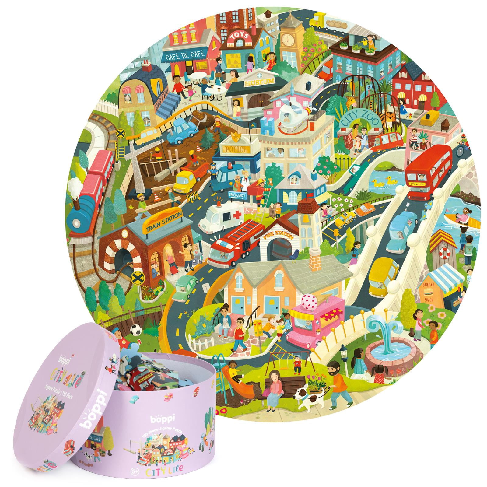 Children's Jigsaw Puzzle by boppi – 150 Piece City Life Puzzle for