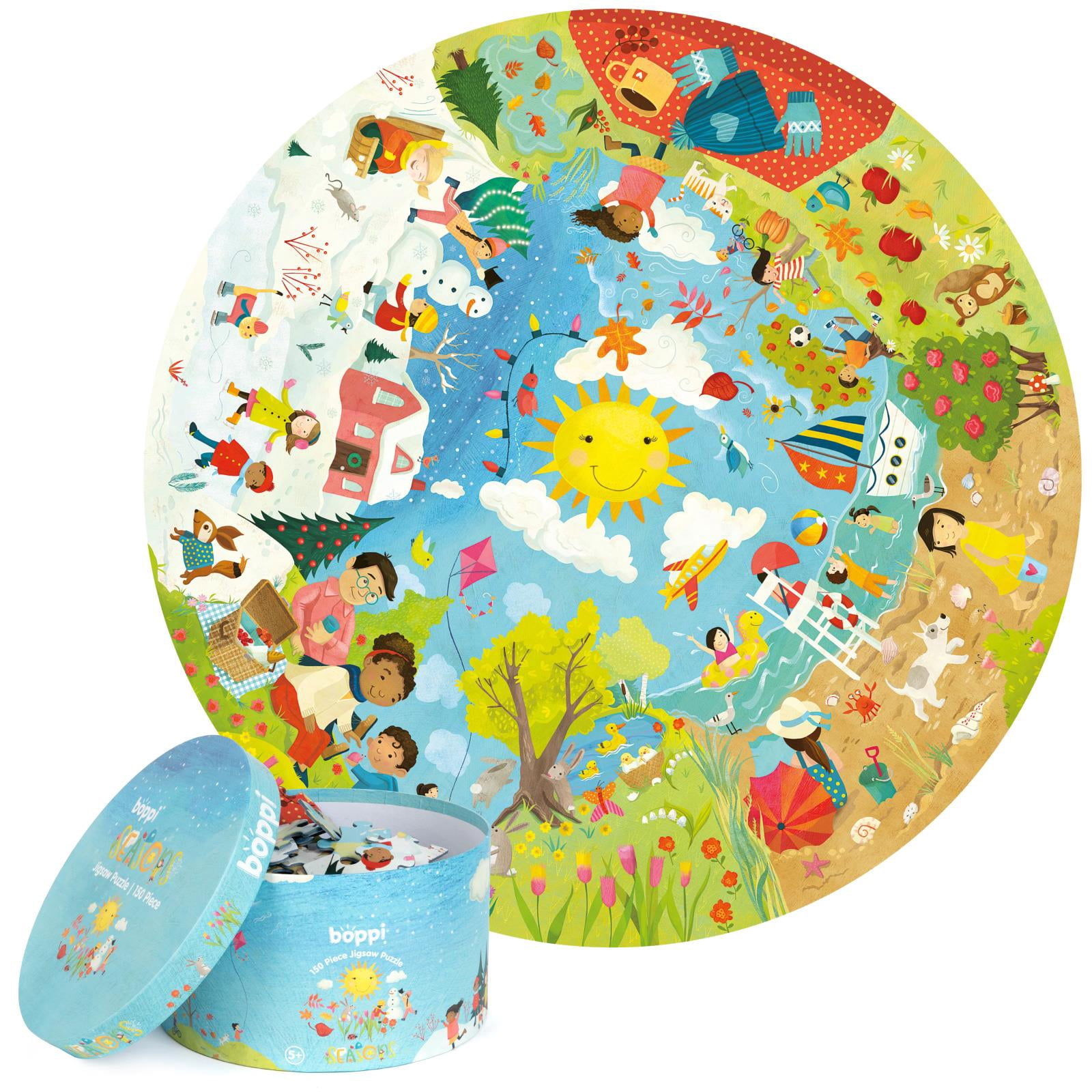 Children’s Jigsaw Puzzle by boppi – 150 Piece Seasons Puzzle for Kids – Made with 100% Recycled Card