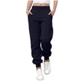 thumbnail image 1 of Children's Jogger Sweatpant Kid's Cotton Elastic Waist Pant Fall Winter Boys Girls Casual Cuffed Pants with Pocket, 1 of 3