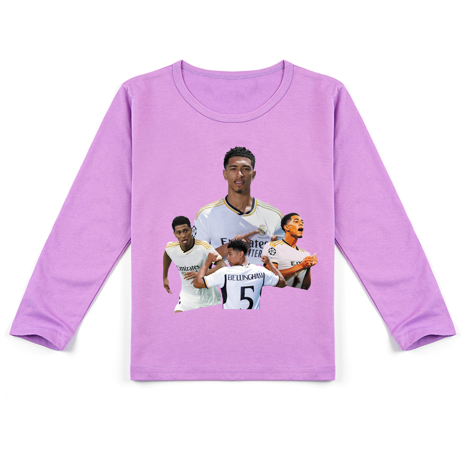 Children's Jude Bellingham Cotton Breathable Long Sleeve Tshirt Tops