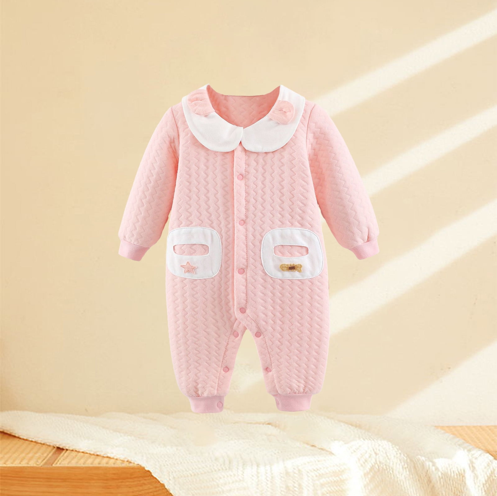 Children's Jumpsuit Fall And Winter Cotton Warm Newborn Crawling ...