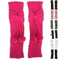 thumbnail image 1 of Children's Knit Boot Cuffs with Bow Detail Playful Leg Warmers for Knee Boot Style, 1 of 4