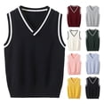 thumbnail image 1 of Children's Knitted Vests for Primary School Boys Girls Spring Autumn Winter, 1 of 9