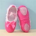thumbnail image 1 of Children's Lace Border Bow Dance Shoes Soft Soled Exercise Shoes Body Shoes Lace Up Free Dance Shoes boys girls shoes, 1 of 6