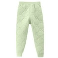 thumbnail image 1 of Children's Leggings Pants Winter Casual Solid Color Velvet Warm Soft Pants Elastic Waist Comfortable Sports Leggings Long Pants Green 8-9Years, 1 of 5
