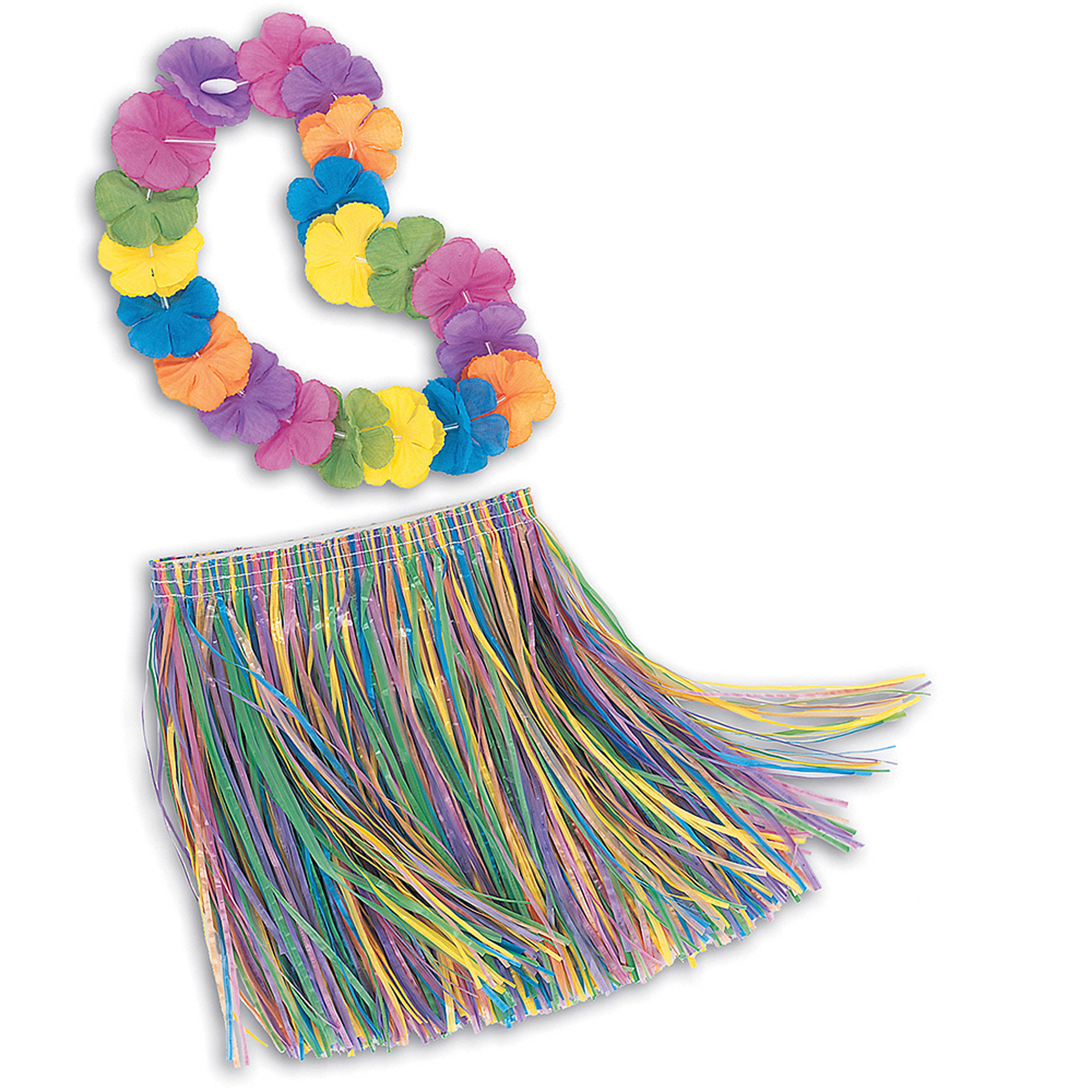 Children’s Lei and Grass Skirt Hula Set, 2pc - Walmart.com