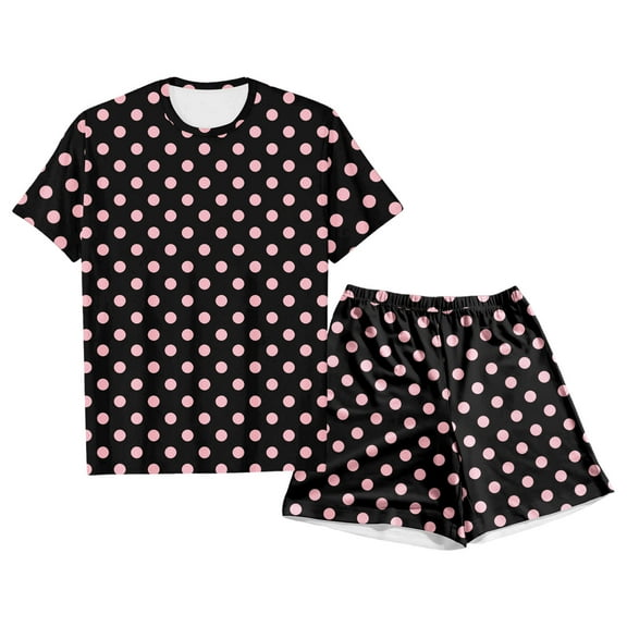 Children's Leisure Printed Button Short Sleeved Top Shorts Pajama Set Size 4-5 Years
