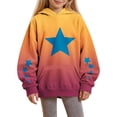 thumbnail image 1 of Children's Long Sleeve Hooded T-Shirt with Fun Prints, Round Neck Top for Boys and Girls, Soft Breathable Fabric for Casual and Formal Occasions, 1 of 7