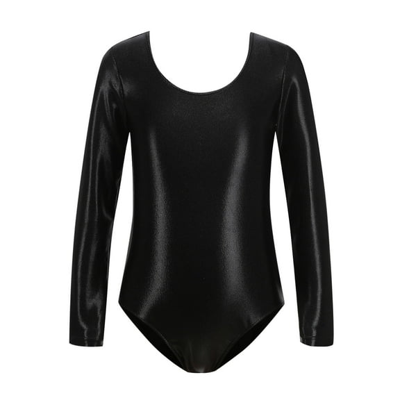 Children's Long Sleeve Jumpsuit Sparkly Dance Clothes Ballet Outfits Casual Sport Girls Dance Dress