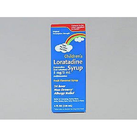 Children's Loratadine Syrup Fruit Flavored Syrup, 24 Hour Non-Drowsy Allergy Relief 4 oz