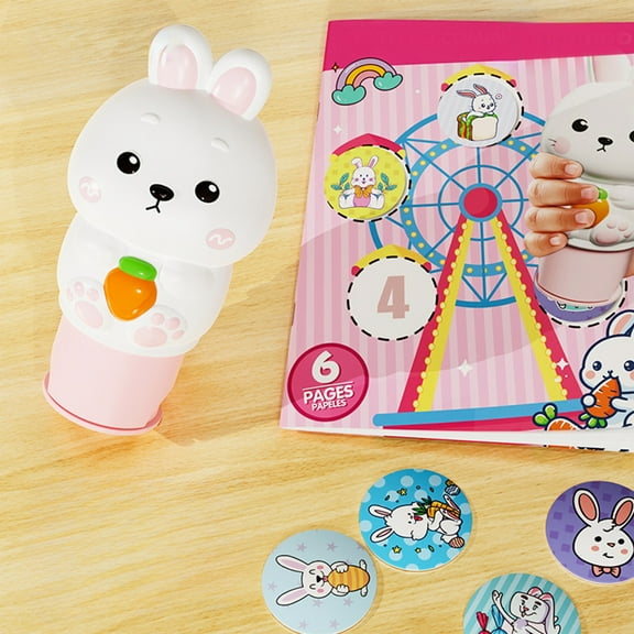 Magic Seals Sticker Toy for Kids, Cute Animal-Shaped Press Stickers, Waterproof & Non-Marking, Kindergarten Reward Gift, Fun Learning Activity, Includes 100 Stickers & Notebook