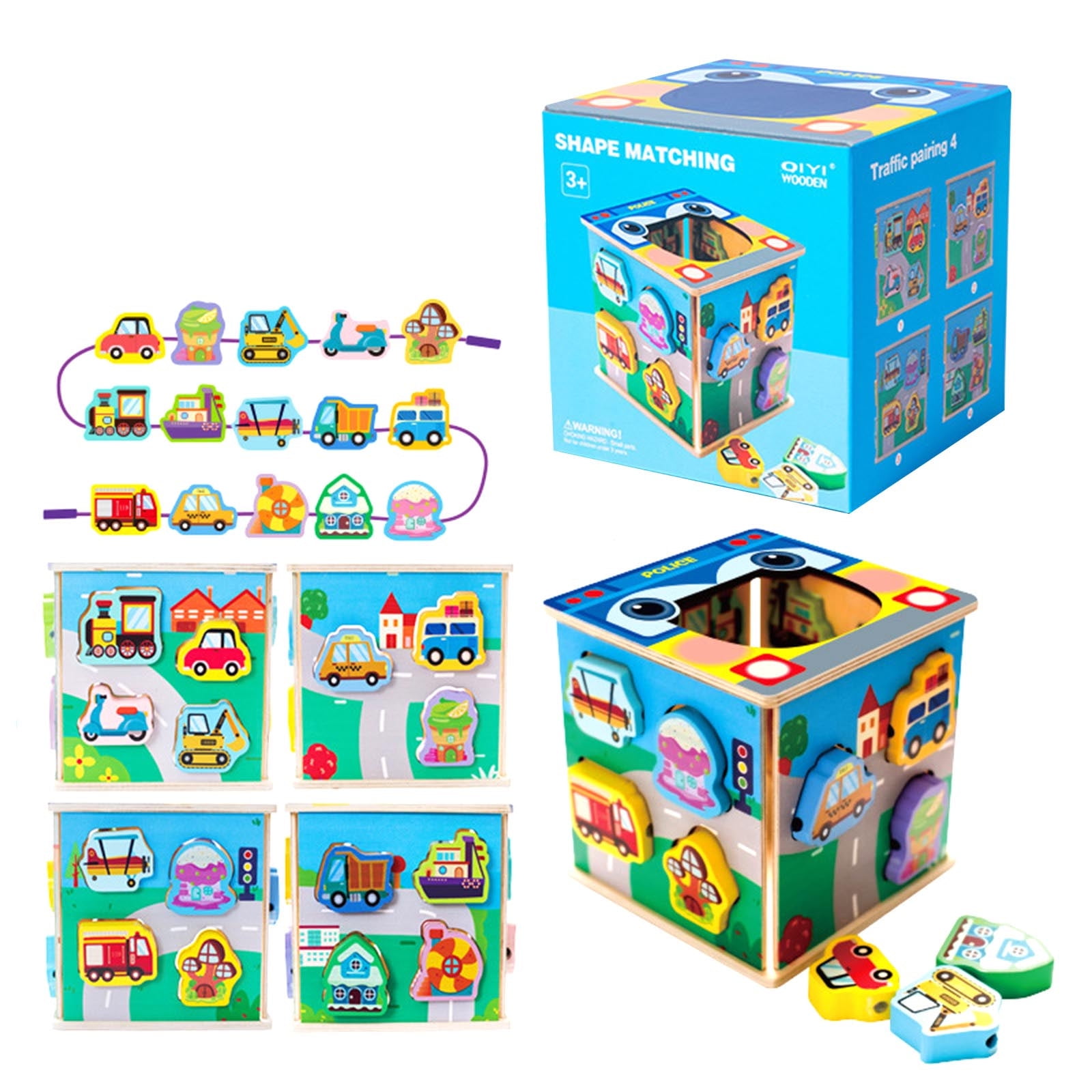 Children's Matching Clearance String Building Blocks Box Large ...