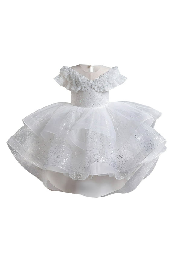 Children's Mesh Dress Stylish Little Girl Dress The Old Line Easter Dress for Girls Size 6 Summer Flower Girls Junior Dresses Kids Pageant Gown Girls Summer Dresses Size 6 Sweaters for Kids