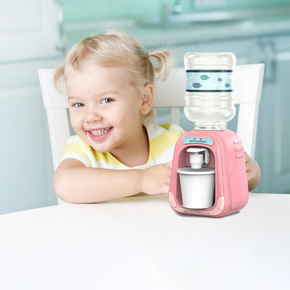 Mini Simulation Water Dispenser Pretend Play Kitchen Toy Press Dispense Drinking Water Role Play Homely Appliance Educational Realistic Mini Water Dispenser Kids Toy