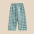thumbnail image 1 of Children's Mosquito Pants Summer Thin Boys' and Girls' Checkered Children's Pants Drawstring Cinch Bottom Teen Clothes for Girls, 1 of 3