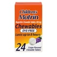 thumbnail image 1 of Children's Motrin Dye-Free Ibuprofen Chewable Tablets, Grape, 24 Ct, 1 of 14