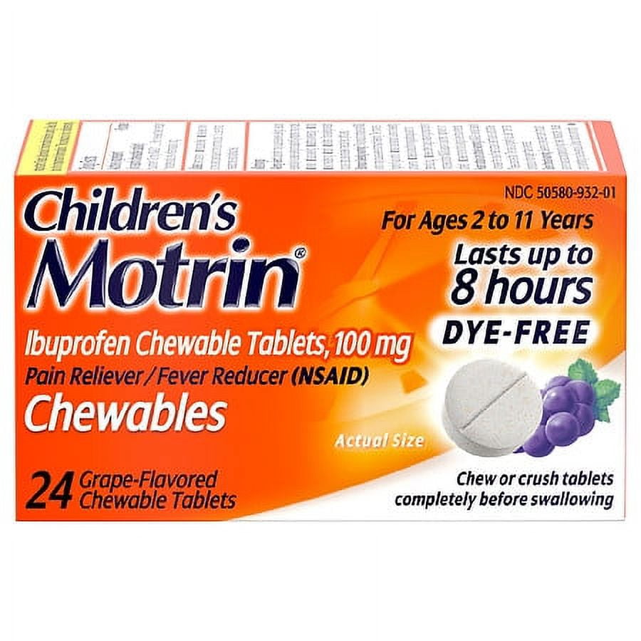 Children's Motrin DyeFree Pain Reliever & Fever Reducer Ibuprofen