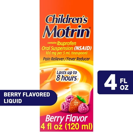 Children's Motrin Ibuprofen Kids Medicine, Berry Flavored, 4 fl. oz