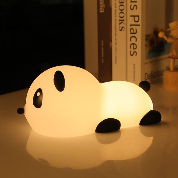 Children's Night Light, 7 Colors Lovely Panda Night Light, Silicone Touch Night Light, Baby Night Light, Rechargeable LED Night Light, Timer Function Bedside Lamp, Gift Idea for Boy Girl