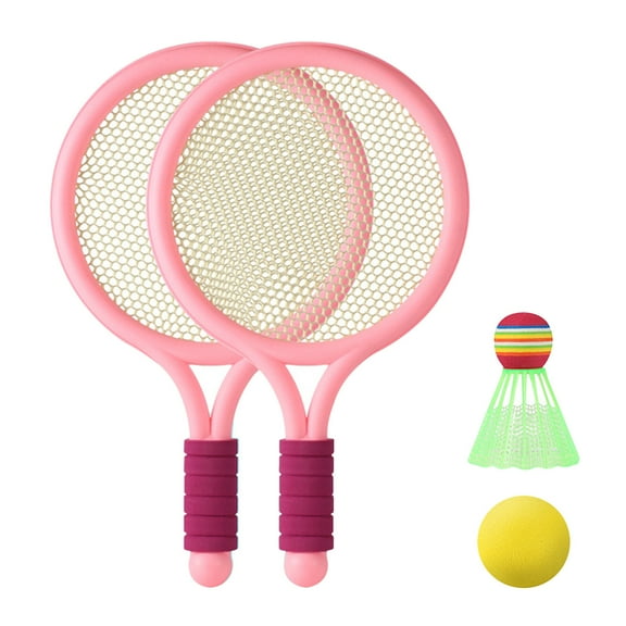 Children's Outdoor Sports Toys Kids Badminton Racket Tennis Racket Set with 2 Balls Leisure Double Parent-Child Interaction Game