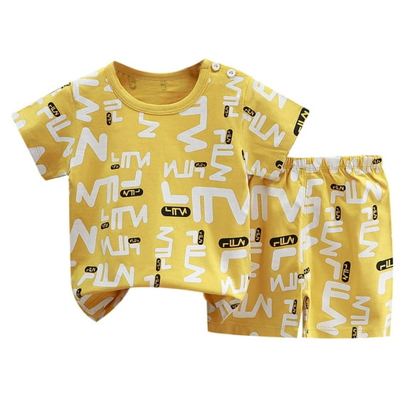 Children's Outfits Short Sleeve Short Pants Set Pure Cotton Girls Summer T Shirt Boys Outfits Set