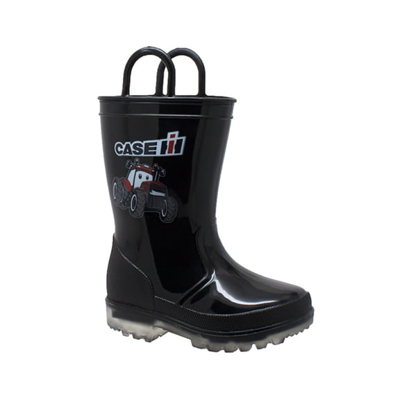 Children's PVC Boot with Light-Up Outsole Black
