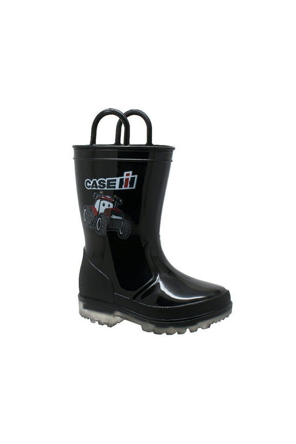 Children's PVC Boot with Light-Up Outsole Black
