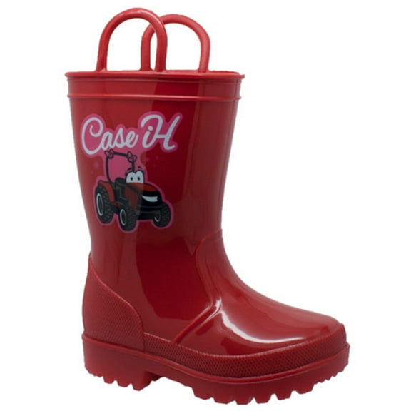 Children's PVC Boot with Light-Up Outsole Red