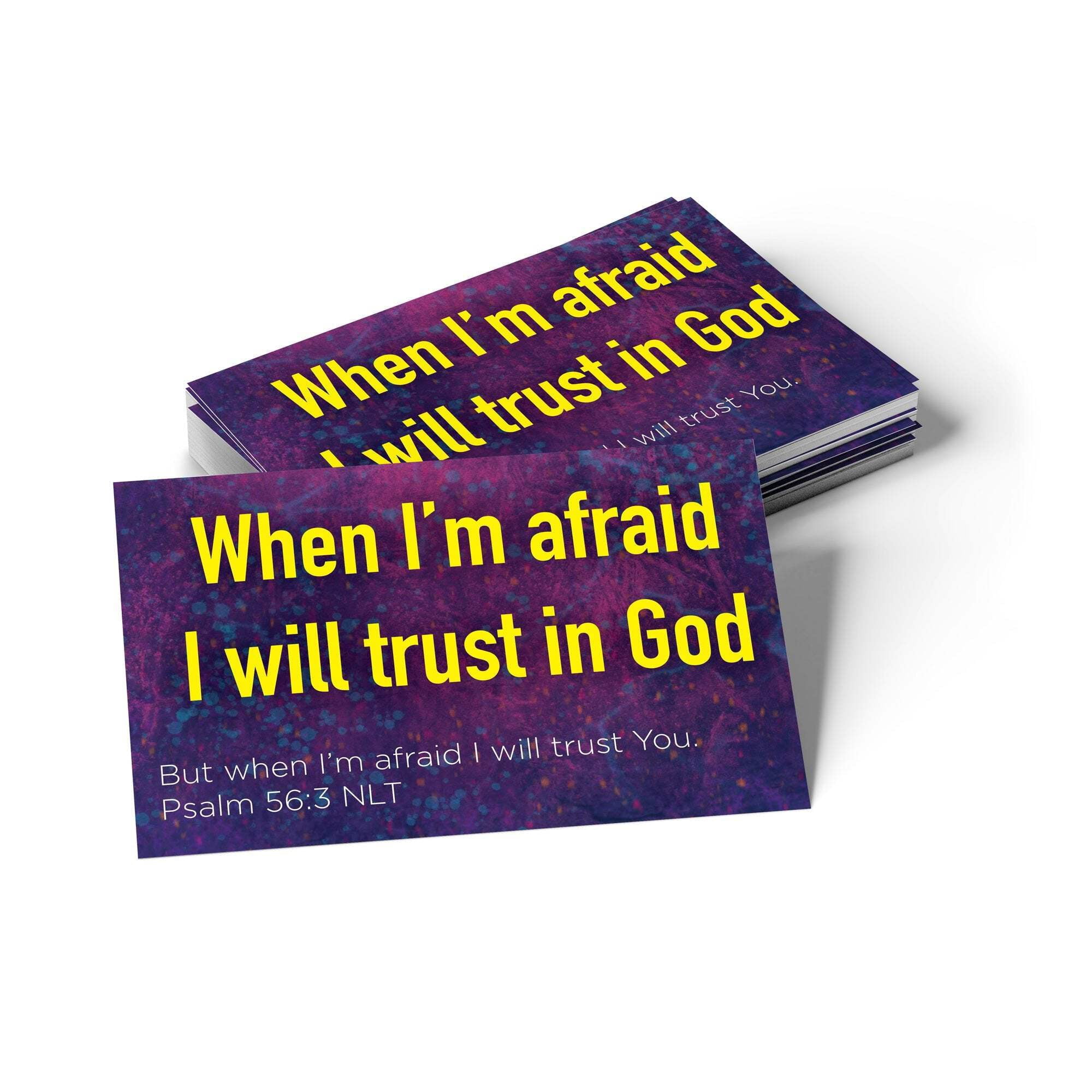 Children's Pass Along Scripture Cards - When I'm Afraid I Trust in God ...