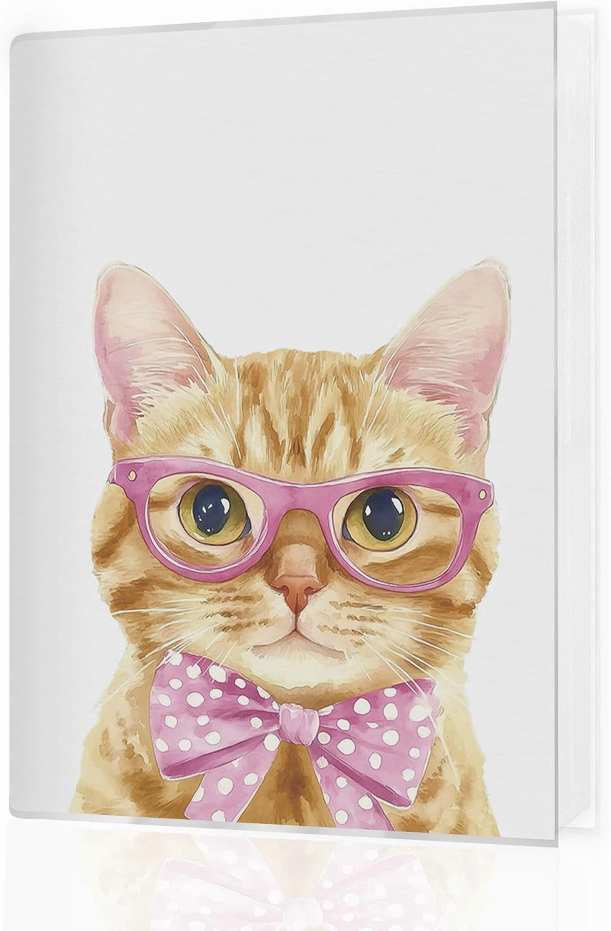 Children's Photo Album 46, holds 36 photos, a gift for cat lovers, fashionable orange cat girl toddler small photo album memory book, a souvenir for baby baptisms, newborns, family